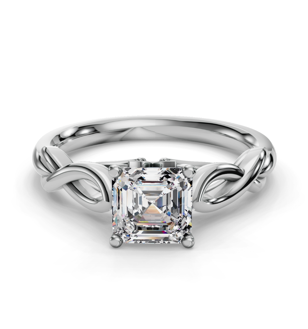 ASSCHER KNOT SOLITAIRE