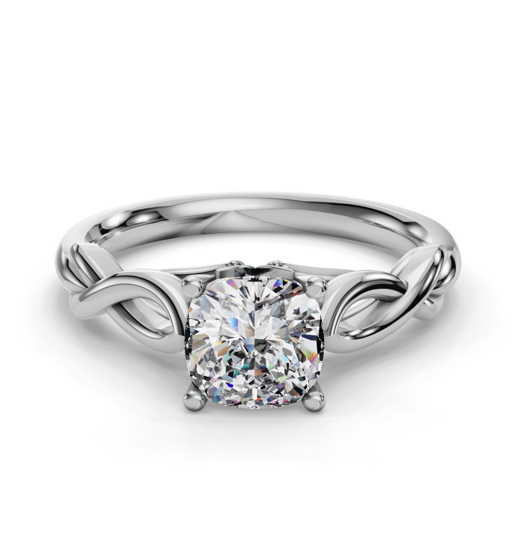 CUSHION KNOT SOLITAIRE