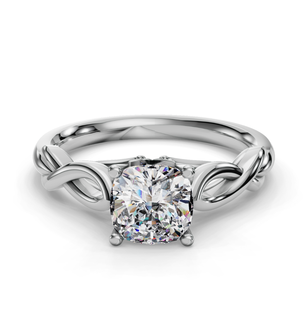 CUSHION KNOT SOLITAIRE