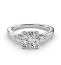 ROUND BAGUETTE THREE STONE RING