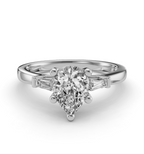 PEAR BAGUETTE THREE STONE RING