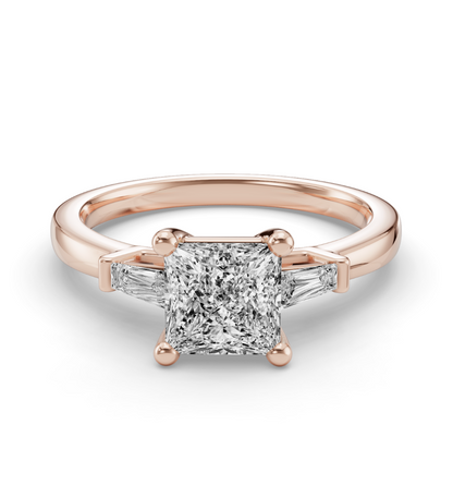 PRINCESS BAGUETTE THREE STONE RING