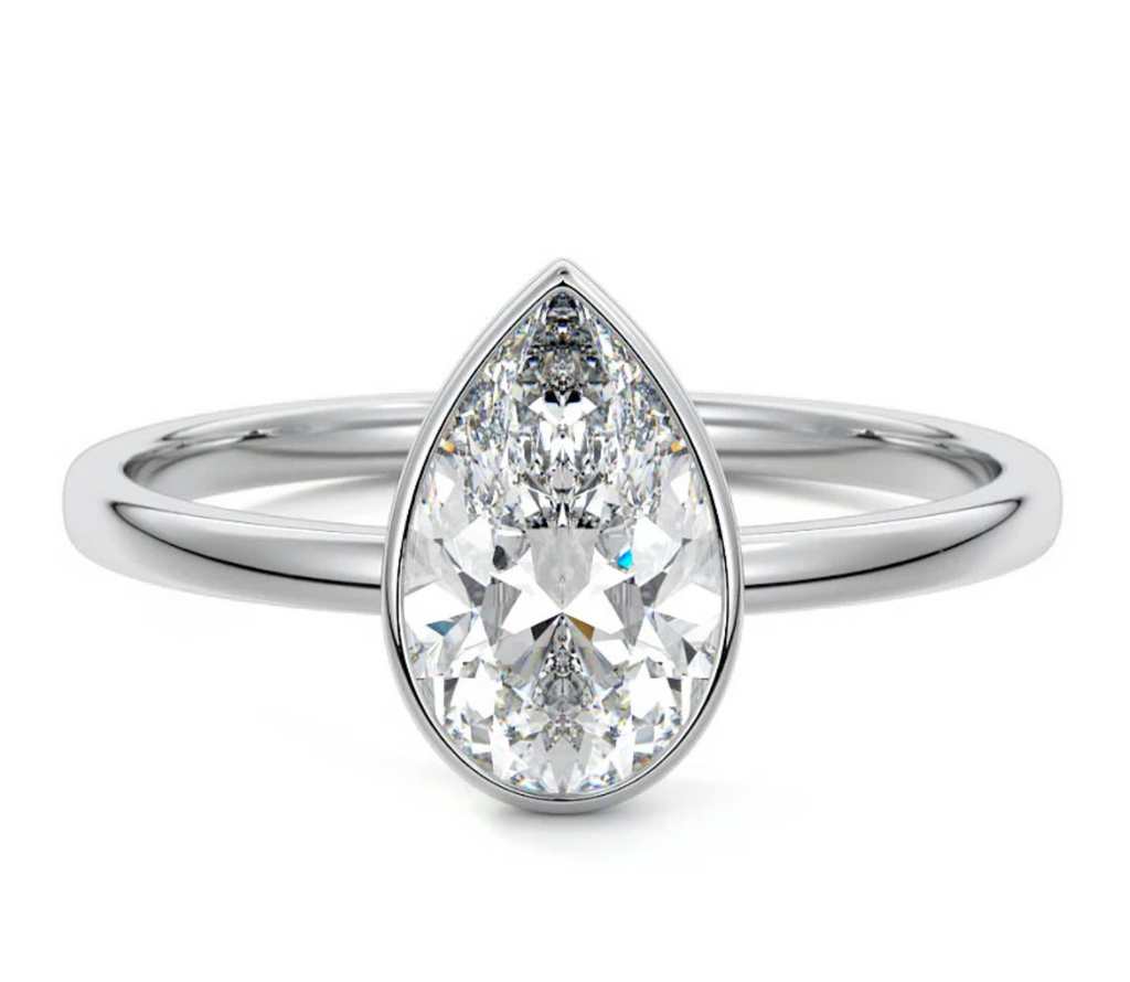PEAR BEZEL RING