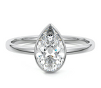PEAR BEZEL RING