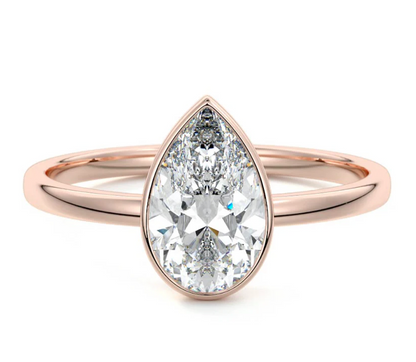 PEAR BEZEL RING