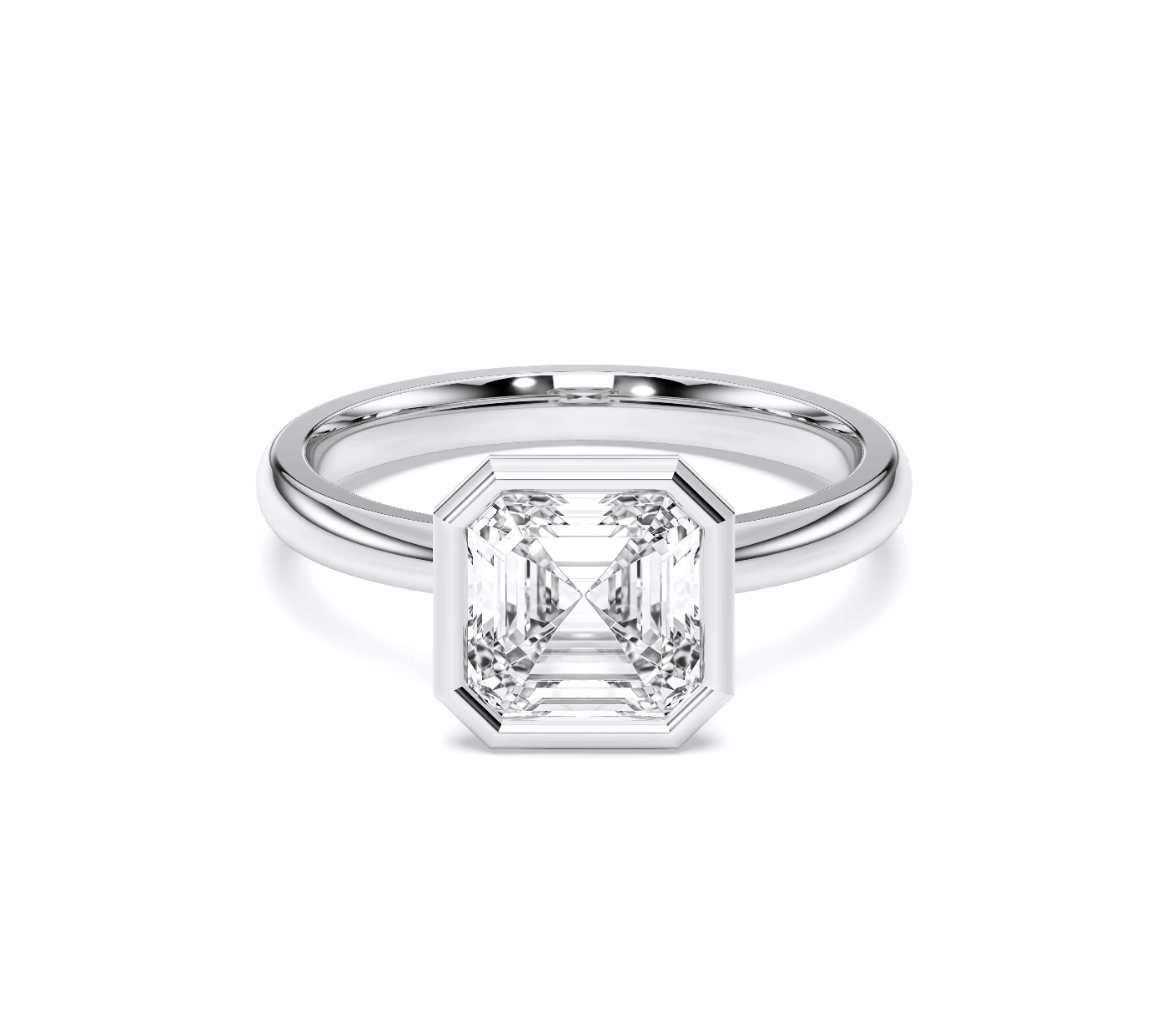 ASSCHER BEZEL RING