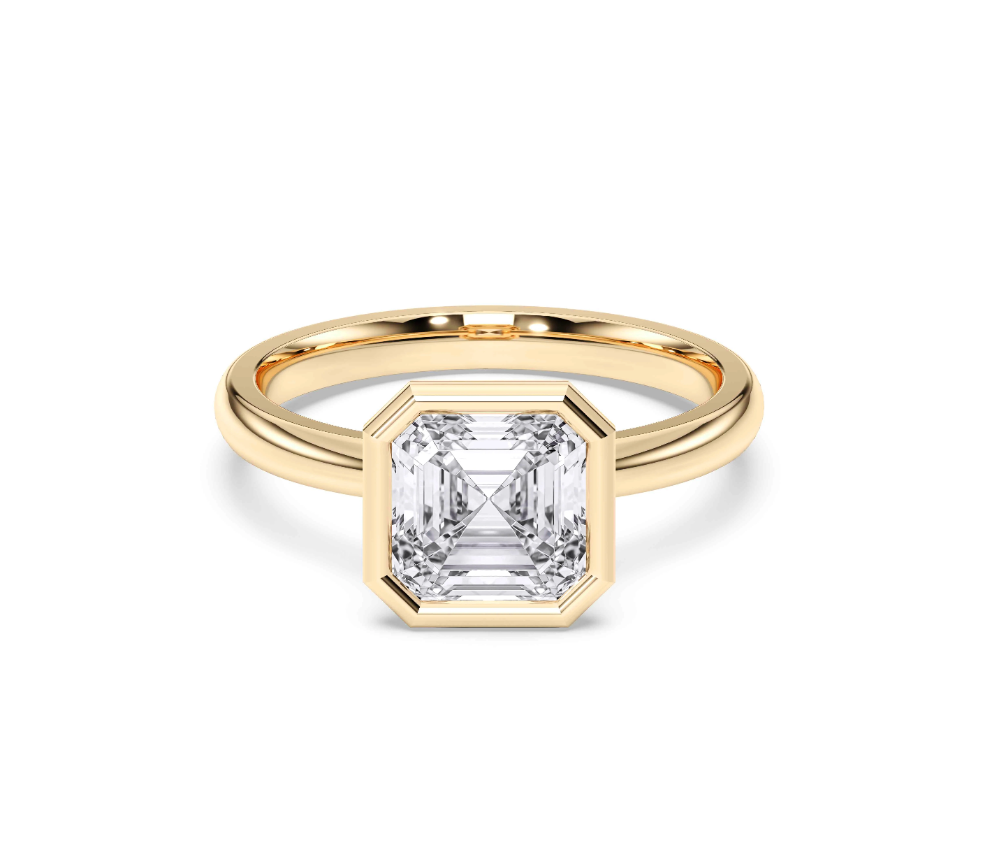 ASSCHER BEZEL RING