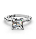 ASSCHER HIDDEN HALO RING