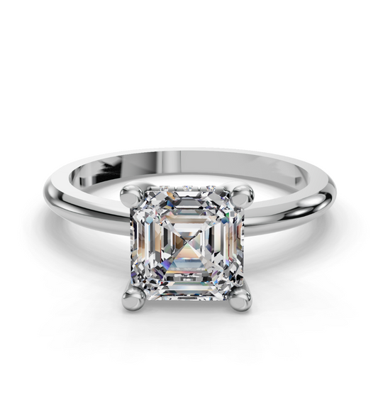 ASSCHER HIDDEN HALO RING