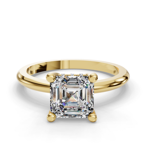 ASSCHER HIDDEN HALO RING