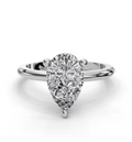 PEAR HIDDEN HALO RING