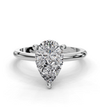 PEAR HIDDEN HALO RING