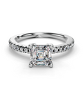 ASSCHER PAVE RING