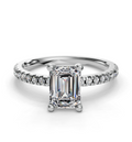 EMERALD PAVE RING