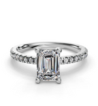 EMERALD PAVE RING