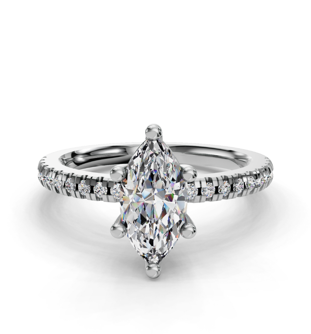 MARQUISE PAVE RING