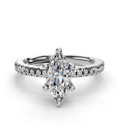 MARQUISE PAVE RING