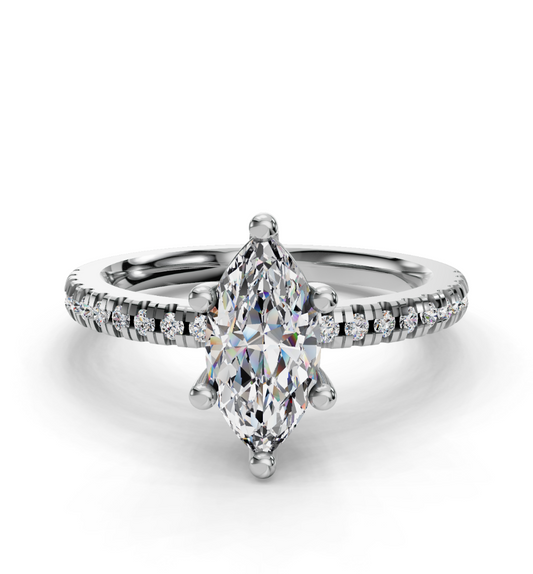 MARQUISE PAVE RING