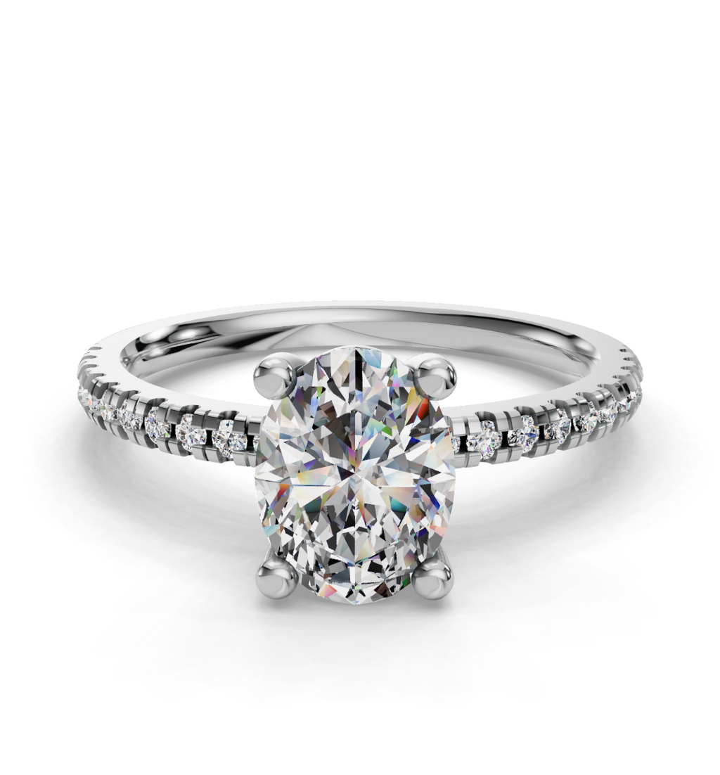 OVAL PAVE RING