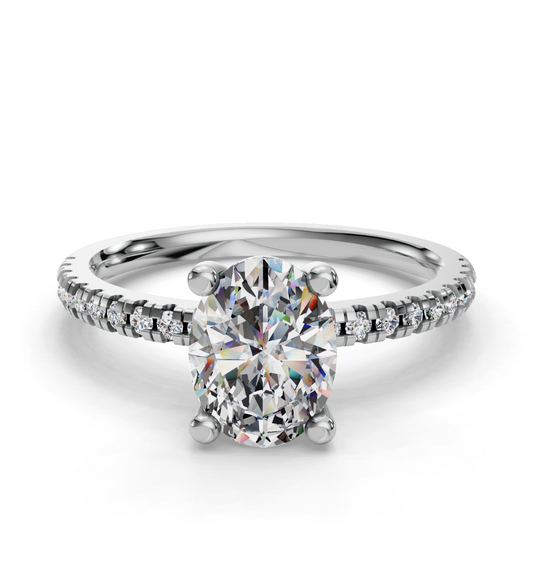 OVAL PAVE RING