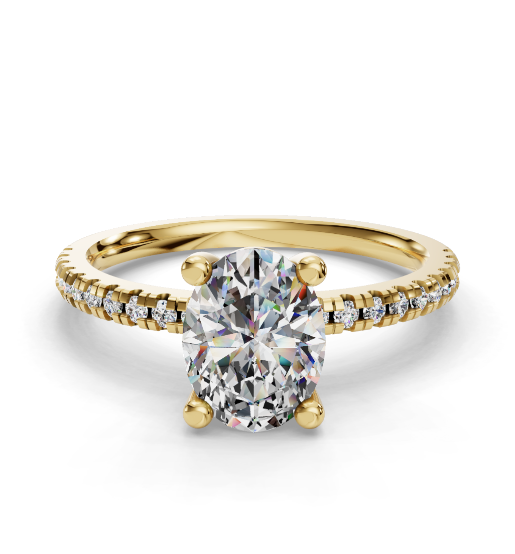 OVAL PAVE RING