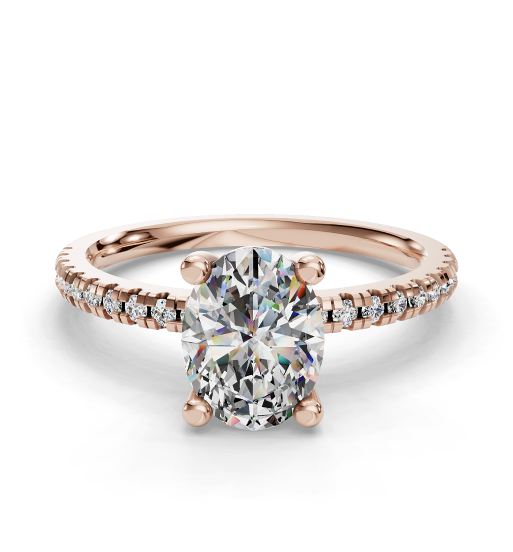 OVAL PAVE RING