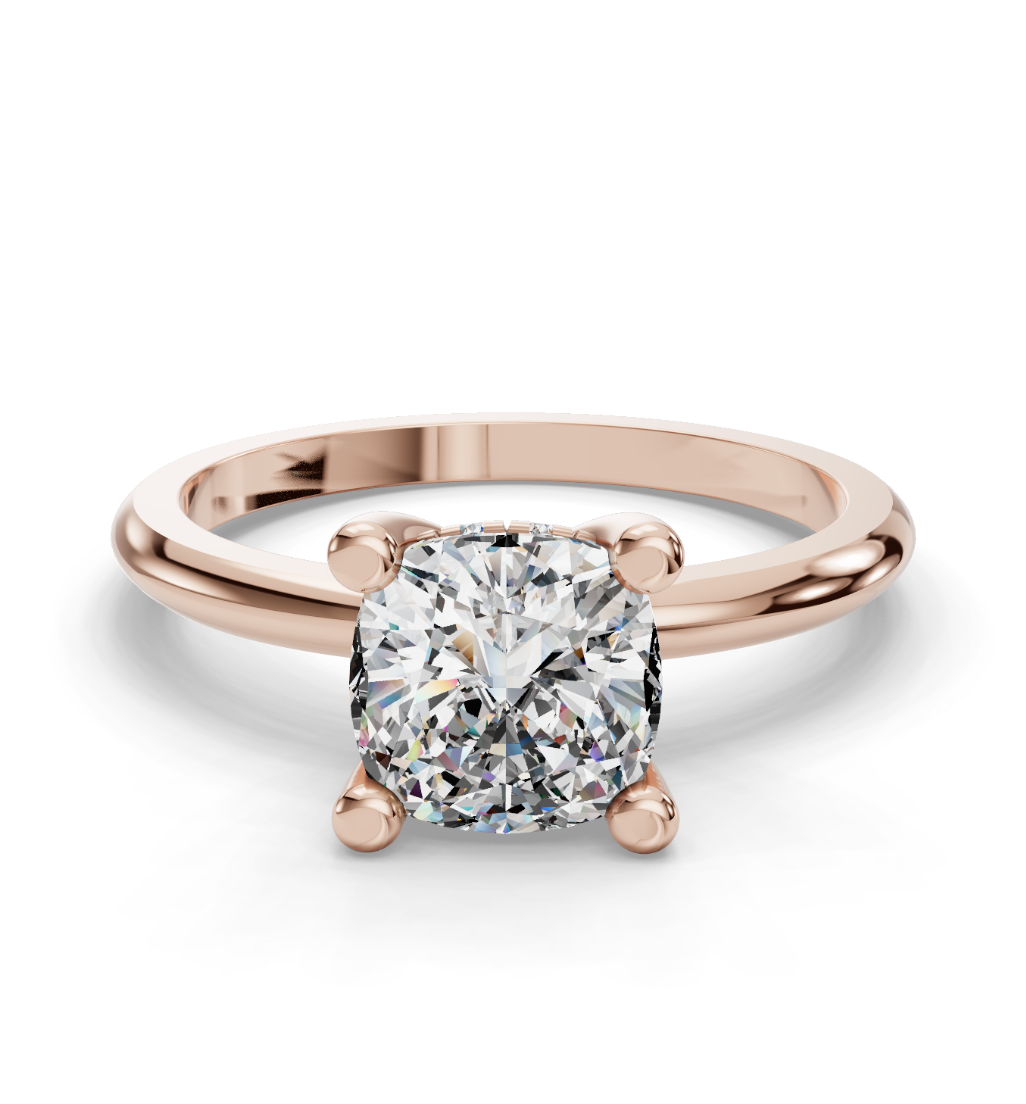 CUSHION HIDDEN HALO RING