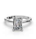 EMERALD HIDDEN HALO RING