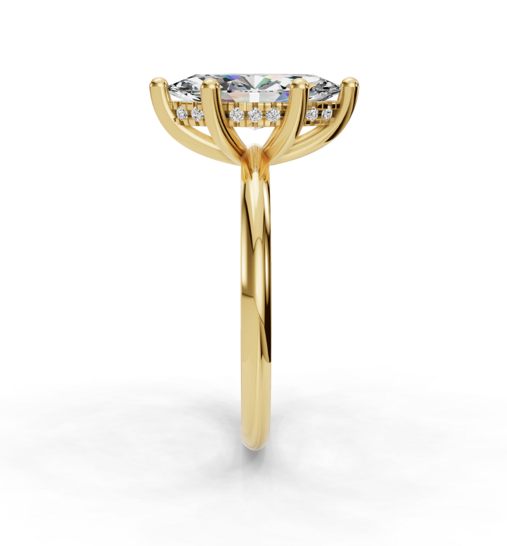 MARQUISE HIDDEN HALO RING