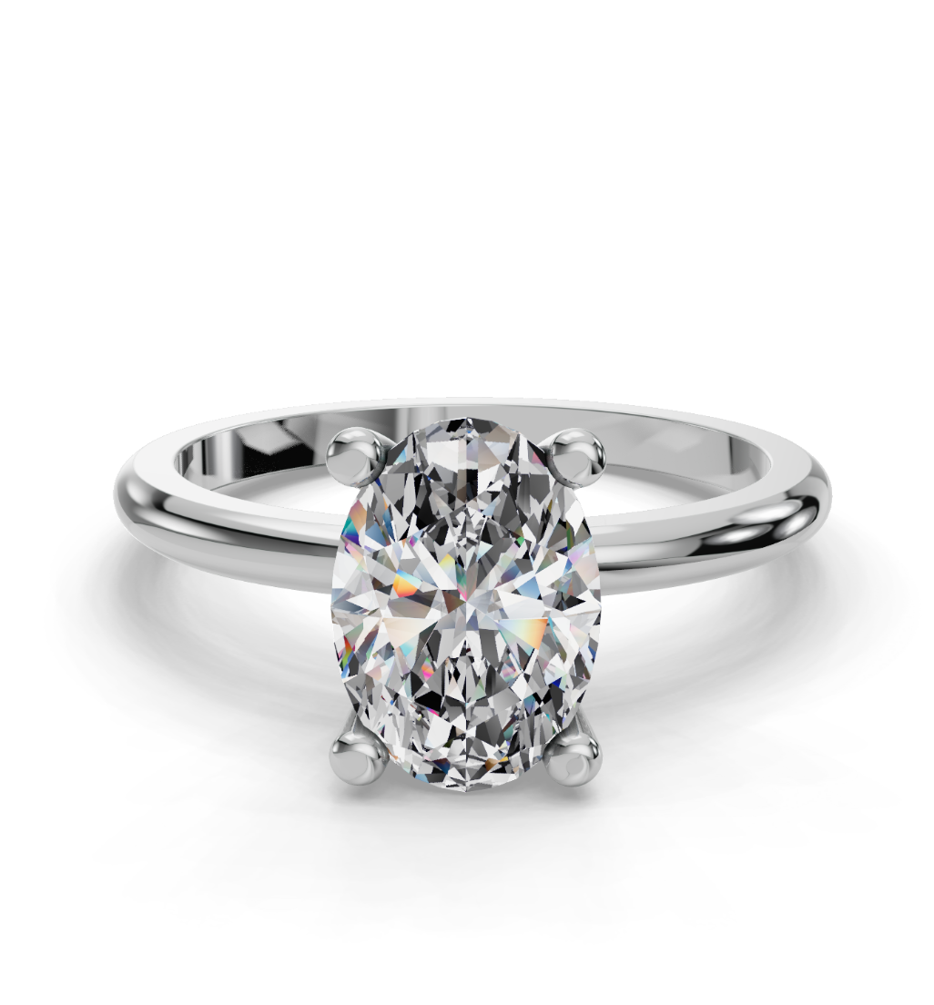OVAL HIDDEN HALO RING