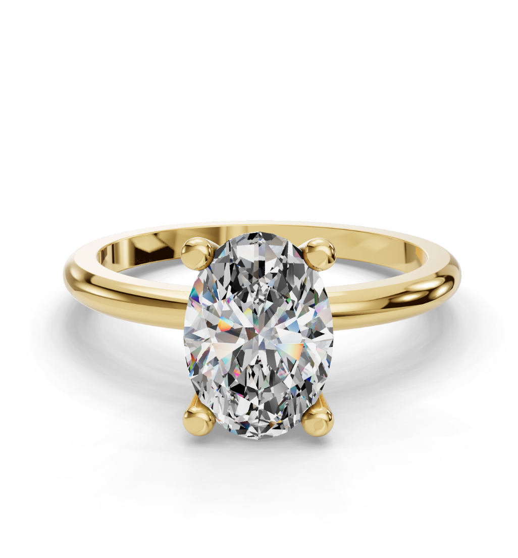 OVAL HIDDEN HALO RING