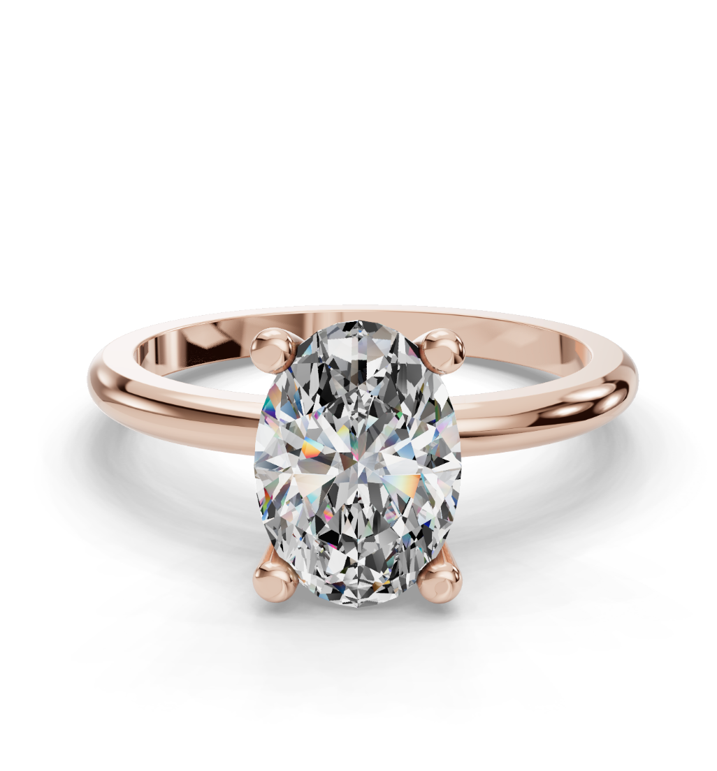 OVAL HIDDEN HALO RING