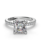 ASSCHER PAVE WITH HIDDEN HALO RING