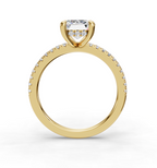 EMERALD PAVE WITH HIDDEN HALO RING
