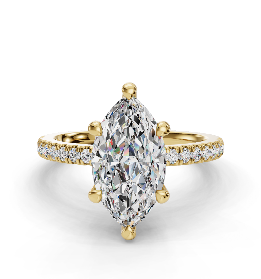 MARQUISE PAVE WITH HIDDEN HALO RING