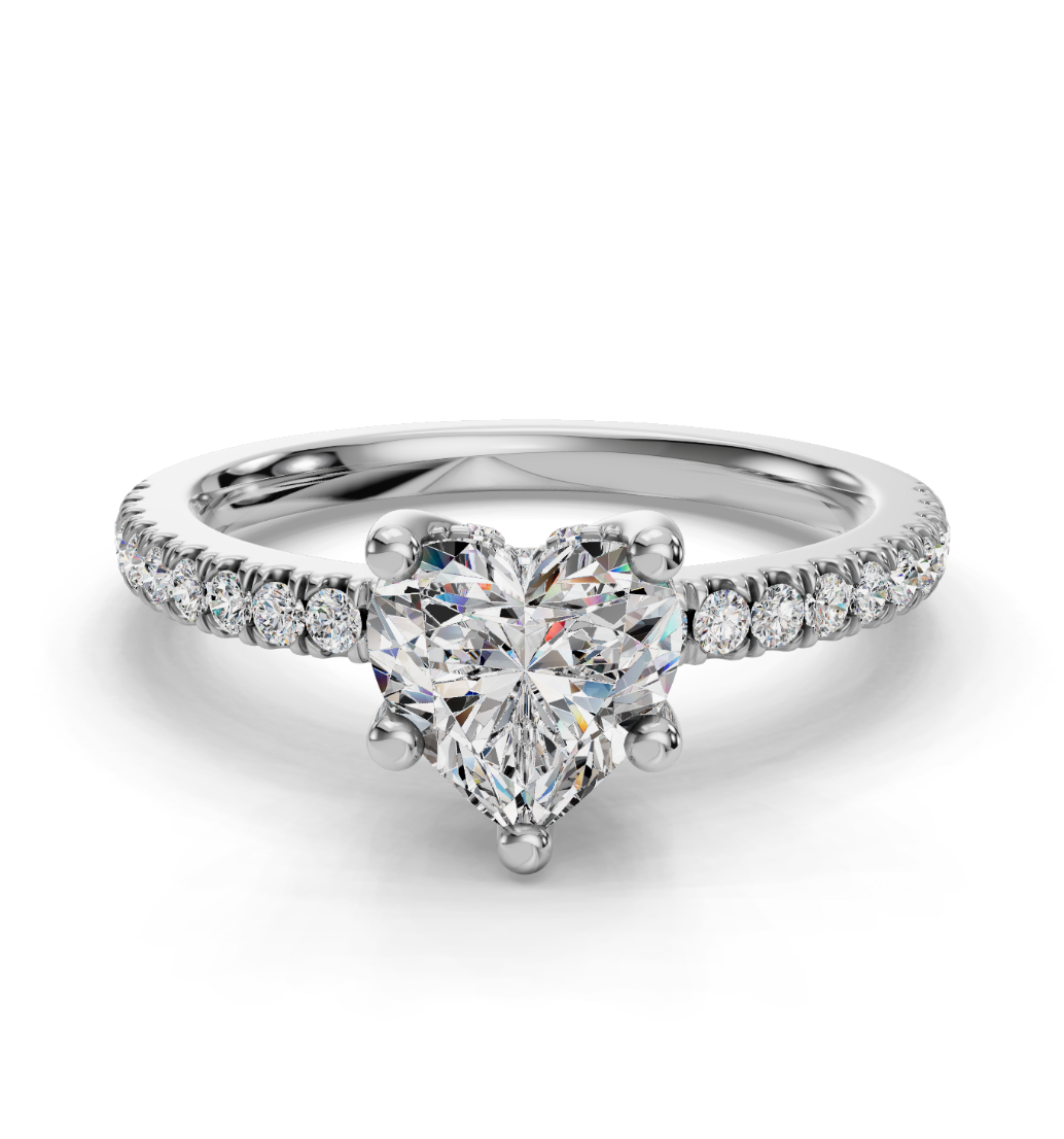 HEART PAVE WITH HIDDEN HALO RING