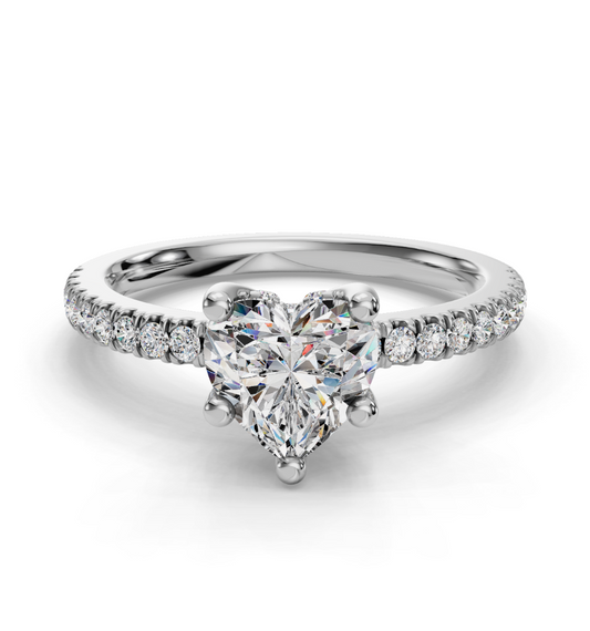 HEART PAVE WITH HIDDEN HALO RING