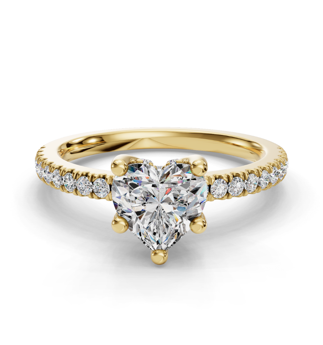 HEART PAVE WITH HIDDEN HALO RING