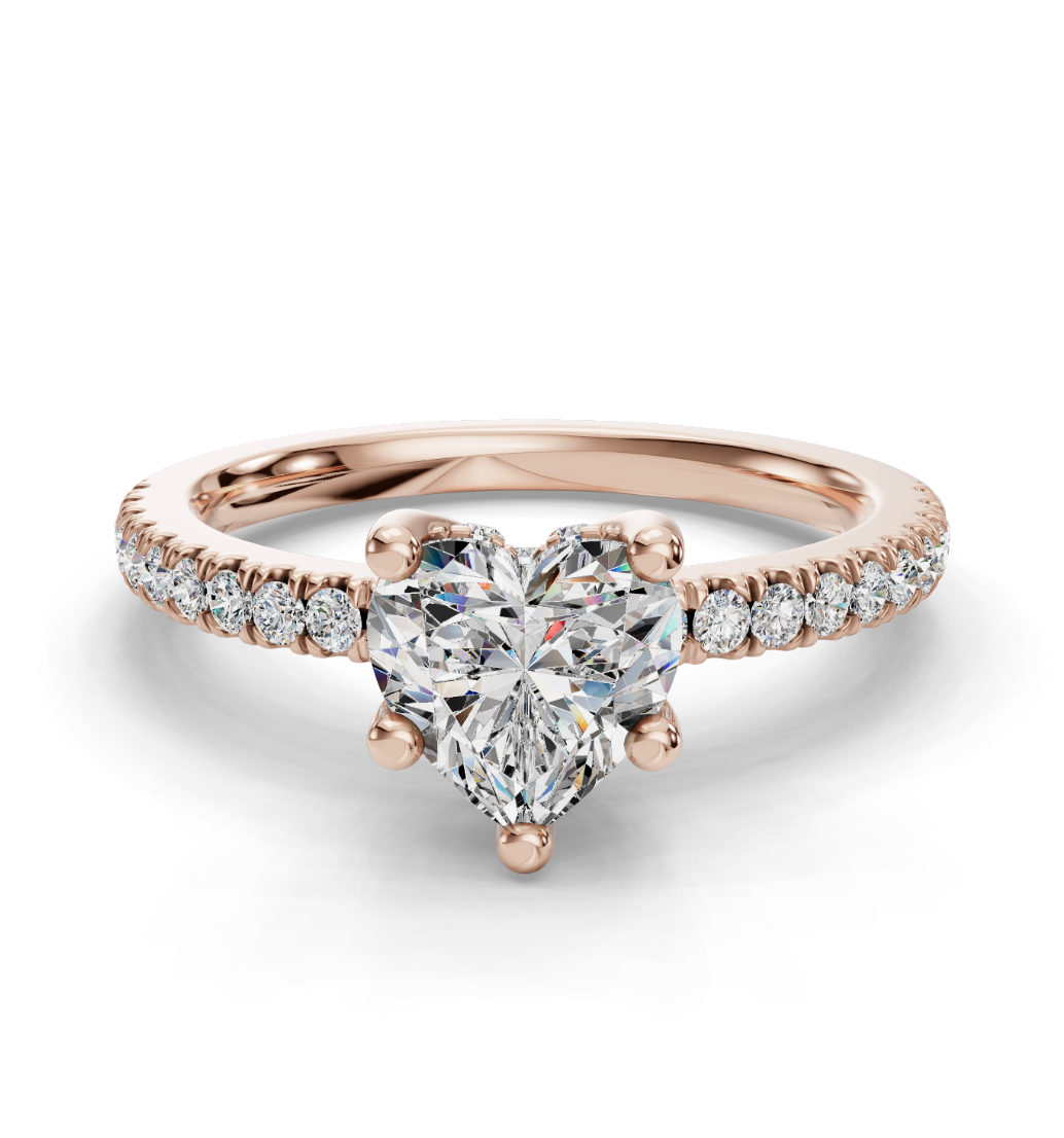 HEART PAVE WITH HIDDEN HALO RING