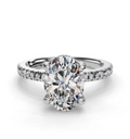 OVAL PAVE WITH HIDDEN HALO RING