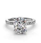 OVAL PAVE WITH HIDDEN HALO RING