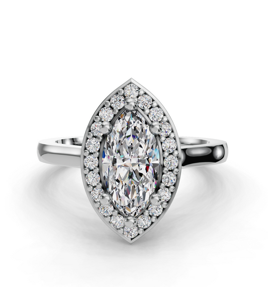 MARQUISE HALO RING