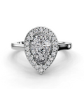 PEAR HALO RING