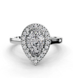 PEAR HALO RING
