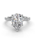 PEAR PAVE WITH HIDDEN HALO RING