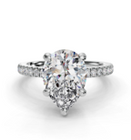 PEAR PAVE WITH HIDDEN HALO RING