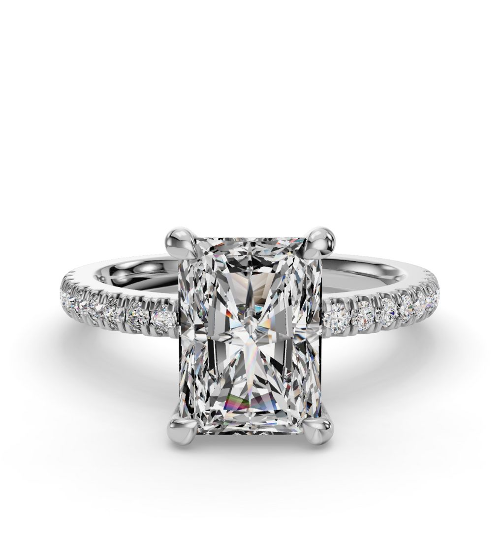 RADIANT PAVE WITH HIDDEN HALO RING
