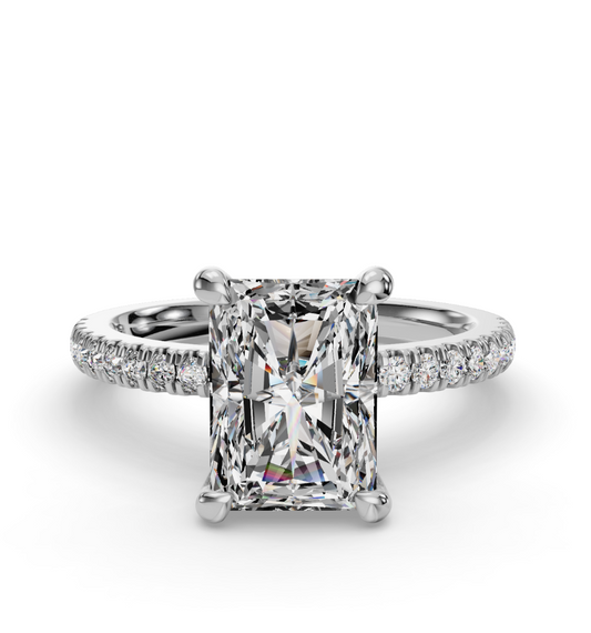 RADIANT PAVE WITH HIDDEN HALO RING