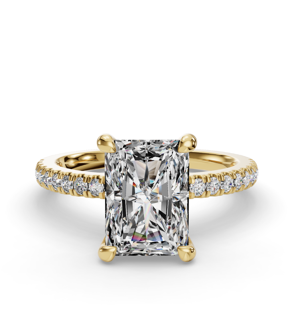RADIANT PAVE WITH HIDDEN HALO RING