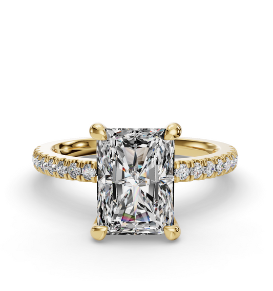 RADIANT PAVE WITH HIDDEN HALO RING